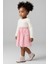 Kız Çocuk Standart Kalıp Kargo Cepli Kombin Görünümlü Elbise - Krem/pembe 4