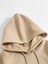 Erkek Düz Kapüşonlu Sweat - Bej 4