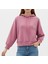 Kadın Oversize Üç Iplik Şardonlu Yarasa Kol Kapüşonlu Crop Sweatshirt 1
