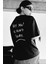Unisex Baskılı Oversize T-Shirt - Siyah 4