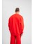 Uzun Kol Bisiklet Yaka Basic Sweatshirt - Kırmızı 5