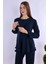Lacivert Hamile Lohusa Pijama Takımı 4
