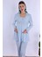 Mavi Hamile Lohusa Pijama Takımı 1