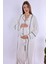 Ekru Sabahlıklı Hamile Lohusa Pijama Takımı 1