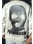 Kışlık Bisiklet Yaka Baskılı Sweatshirt - Beyaz 2