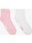 Unıted4 Unisex Pembe - Beyaz 2'li Soket Çorap 1