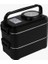 1200 ml Iki Kat Dört Bölme Paslanmaz Çelik Lunch Box Yeni Nesil Sefer Tası-Sos Kaseli MODEL-FFLBOX8023 (Siyah) 1