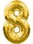 Marifetlerim - 8 Rakamı Altın Folyo Balon 40 Inch 90 cm 1