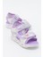 Kız Çocuk Beyaz-Lila Işıklı Anatomik Hafif Günlük Sandalet 13