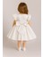 Kız Çocuk Ön Arka Fiyonk Detaylı Yaka Incili Balo Parti Mezuniyet Doğum Günü Elbise 2