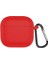 Airpods 4 Kılıf Askılı Mat Silikon Kırmızı [airpods 4 ile Uyumlu Kılıf - Kırmızı] 1