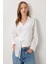 Gömlek Yaka Anvelop Poplin Bluz LZV0040 Beyaz 2