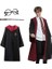 Harry Potter Gryffindor Kapişonlu Çocuk Kostüm + Asa + Gözlük Seti 7-8 Yaş 1