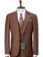 Erkek Takım Elbise, Mono Yaka, Blazer, Slımfıt, Kahverengi 7