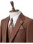 Erkek Takım Elbise, Mono Yaka, Blazer, Slımfıt, Kahverengi 8