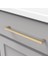 1 Paket Katı Çekirdek Mutfak Dolabı Çeker, Lüks Dolap Kolları, Kapı ve Şifonyer Çekmeceleri Için Donanım, 8-13/16 Inç (224MM) Delik Merkezi, Fırçalanmış Pirinç, Işıklık 2