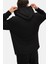 Wınfrey Siyah Kapüşonlu Gofre Baskı Standard Fit Erkek Sweatshirt 4