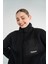 922363-2001 Arun Bayan Fermuarlı Siyah Polar Sweatshirt 3