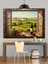 Manzara Çerçeveli Pencere Ev Dekoratif Kanvas - Mdf Ahşap Tablo 2