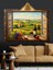 Manzara Çerçeveli Pencere Ev Dekoratif Kanvas - Mdf Ahşap Tablo 4