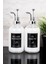 2li Lüks 500ML Cam Sıvı Sabunluk Seti El Sabunu Bulaşık Deterjanı Etiketli Banyo Düzenleyici 2