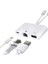 3 In1 Şarj Adaptörü Lightning Type-C Girişini Kamera Fotoğraf Makinesi Lan Ethernet Girişine Çevirici Dönüştürücü Tip-C RJ45 Girişli Iphone ile Uyumlu ZR814 2