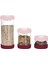 Ahmet Yuvarlak Vakumlu Cam Saklama Kabı Seti, 3&apos;lü Set (450 ML+840 ML+1500 Ml), Pembe 1