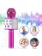 Usba+Tf Sd Kart+3.5mm Aux Girişli Bluetooth Karaoke Mikrofonu Pembe WNE0069 3