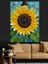 Canlı Sarı Renkli Büyük Parlak Ayçiçeği Dekoratif Kanvas - Mdf Ahşap Tablo 3
