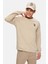 Valley Koyu Bej Bisiklet Yaka Baskılı Standard Fit Erkek Sweatshirt 2