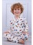 102 Erkek Çocuk Uzun Kollu Gömlek Pijama Takım-Beyaz 1