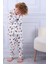 102 Erkek Çocuk Uzun Kollu Gömlek Pijama Takım-Beyaz 2