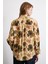 Kadın Uzun Kol Desenli Renkli Pamuk Saten Premium Kalite Spor Şık Gömlek 3
