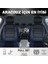 Alfa Romeo Spider Uyumlu Yarı Deri Oto Koltuk Kılıfı Ön/arka 5 Li Set Norm Siyah-Mavi 1