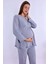 Gri Hamile Lohusa Pijama Takımı 5