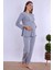 Gri Hamile Lohusa Pijama Takımı 6