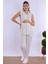 Ekru Hamile Lohusa Pijama Takımı 4