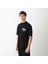 Unisex Bisiklet Yaka Baskılı Oversize T-Shirt - Siyah 2