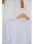 Uzun Kollu ve Pamuklu Beyaz Tişört Kız Çocuk 5