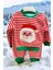Yeni Yıl Bebek Takımı Noel Baba Desenli 2li Alt Üst Unısex Aylık Yılbaşı 3-6-9-12AY 5