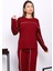 Bordo Biye Detaylı Sweat Pantolonlu Takım 3