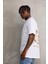 Unisex Baskılı Oversize T-Shirt - Beyaz 5