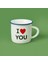 I Love You Desenli Türk Kahvesi Fincanı - Asorti - 80 ml 3