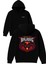 Boğa Kızgın Tasarım Baskılı Oversize Siyah Kapüşonlu Sweatshirt 1