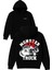 Monster Truck Tasarım Baskılı Oversize Siyah Kapüşonlu Sweatshirt 1