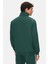 Halston Koyu Yeşil Fermuarlı ve Cepli Baskılı Standard Fit Erkek Sweatshirt 3