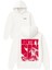 Mortıfy Tasarım Baskılı Oversize Beyaz Kapüşonlu Sweatshirt 1