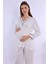 Ekru Hamile Lohusa Pijama Takımı 3