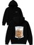 Serum Coffee Tasarım Baskılı Oversize Siyah Kapüşonlu Sweatshirt 1