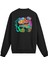 Sırt Baskılı Soyut Renkli Yüz Figürlü Sweatshirt 1